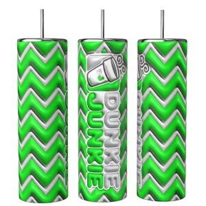 3D DESIGN DUNKIE JUNKIE 20oz STAINLESS STEEL SUBLIMATED TUMBLER INSULATED